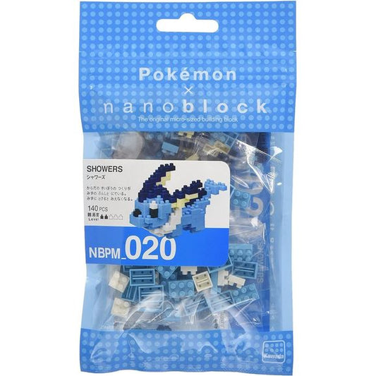 Kawada Nanoblock Pokemon Series Vaporeon Micro-Sized Building Block Set