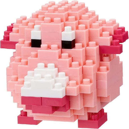 Nanoblock is a micro-sized building block designed in japan since 2008. Fun to build, Attractive to display, interesting to collect. a piece of nanoblock is the start of infinite creativity. 

Chansey from Nanoblock's Pokemon Collection Series stands approximately 1.8" tall and has 140 pieces.