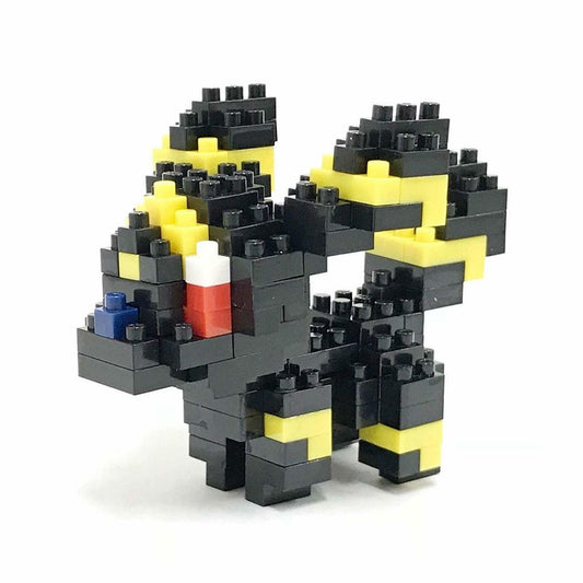 Nanoblock is a micro-sized building block designed in japan since 2008. Fun to build, Attractive to display, interesting to collect. a piece of nanoblock is the start of infinite creativity. Umbreon from Nanoblock's Pokémon Collection Series stands approximately 1.8" tall and has 130 pieces.