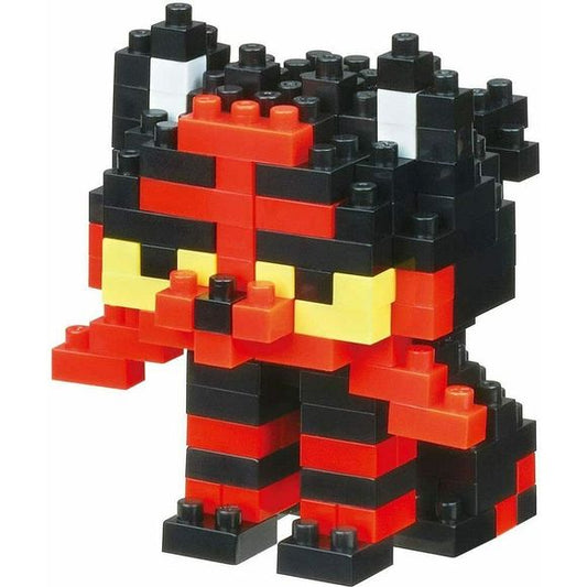 Nanoblock is a micro-=sized building block designed in japan since 2008. Fun to build, Attractive to display, interesting to collect. a piece of nanoblock is the start of infinite creativity. Litten from Nanoblock's Pokémon Collection Series stands approximately 2.3" tall and has 170 pieces.