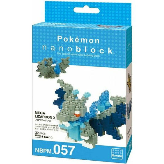 Kawada Nanoblock Pokemon Series Mega Charizard X Micro-Sized Building Block Set | Galactic Toys & Collectibles