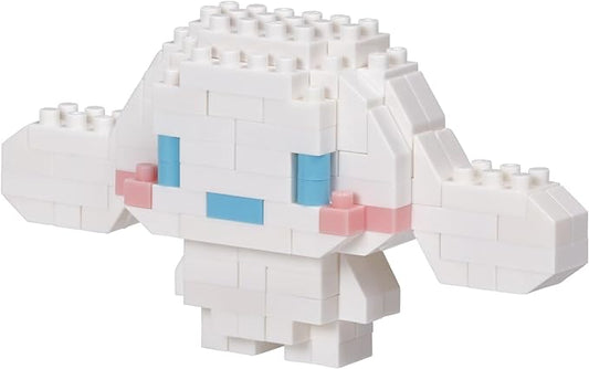 Cinnamoroll from Nanoblock's Character Collection Series stands approximately 1.61" tall and has 140 pieces. Difficulty level is 2. This kit features all the details one would expect.

Details:
Size: Approx 1.6 inches tall
Material: ABS
Manufacturer: Kawada
140 pieces
Assembly required