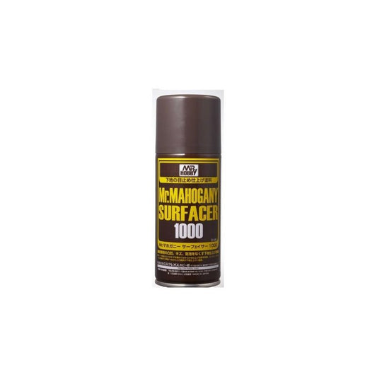 Mr.SURFACER 1000 contains fine granules. They are use in same way as other surfacers and due to the finer granules after sanding with waterproof sand-paper, a perfectly corrected surface is possible. Available in bottle and spray. Provides neutral Mahogany color background and prepares surface for paint application. 170ml.

Continental US Shipping Only, ground transport only.  No Expedited shipping.