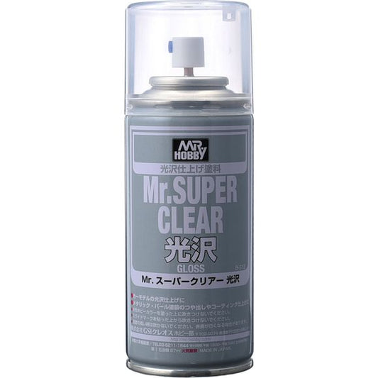 Mr. Super Clear is one of the most popular sealants available. Use it after painting to give your it a lasting seal. This particular type dries to a GLOSSY finish. Warning: Flammable. Please use in ventilated area. Handle with care.