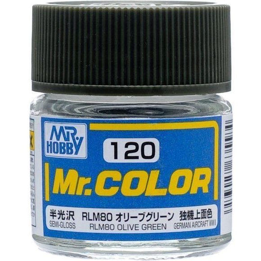 GSI Creos Mr. Hobby Mr Color C120 RLM80 Olive Green 10mL Semi-Gloss Paint | Galactic Toys & Collectibles