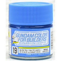 Mr Gundam Color paint, suitable for hand brushing & airbrushing, with good adhesion & fast drying is one of the finest scale modelling / hobby paints available. Solvent-based Acrylic, thin with Mr Color Thinner or Mr Color Levelling Thinner. Treat paint as a lacquer.  UG19 RX-78 Blue Semi-Gloss Paint. 10ml screw top bottle.

1 - 2 coats are recommended when brush painting
2 - 3 coats when using an air brush - after diluting to a ratio of 1 (Mr.Color) : 1-2 (Mr. thinner).
Mix in 5 - 10% of Flat Base to m