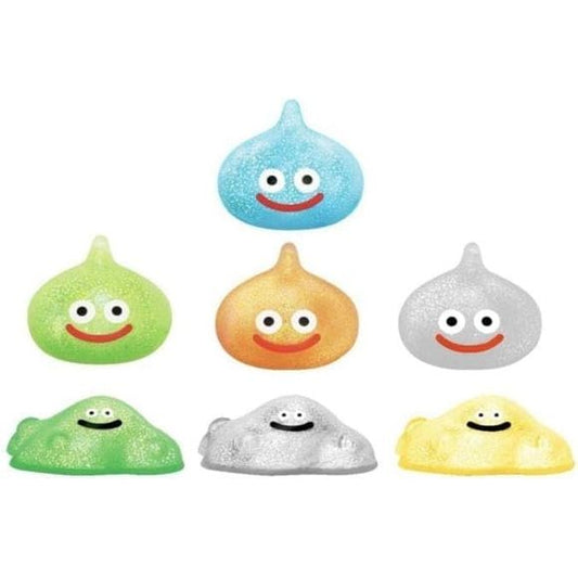 The popular "Squishy Slime" series now has expanded with Glitter Squishy Slime! 

 Collect all 7 types: Slime, She-Slime, Lime slime, Metal Slime, Bubble Slime, Lemon Slime, & Stray Metal Slime
Please note: All orders are random! We cannot guarantee a certain figure or "set".