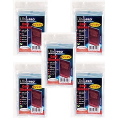 These ultra clear protective sleeves are great for protecting your standard-sized collectible cards. These are typically used to provide extra lining inside rigid toploaders. Acid free - no PVC. Quantity: 100 per pack. (Total 5 PACKS) for 500 total sleeves.