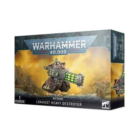 This kit builds one Lokhust Heavy Destroyer. Push-fit construction means you won't need any glue to build it, and the set comes with your choice of heads and deadly weapons. It is supplied in 33 plastic components and comes with a 60mm round base.