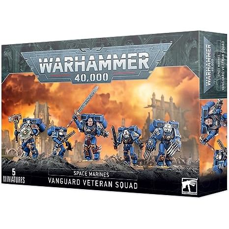 This plastic kit contains 98 components with which to make a 5 man Space Marine Vanguard Veteran Squad (and more!).

This kit comes supplied unpainted and requires assembly - we recommend using Citadel Plastic Glue and Citadel Paints.