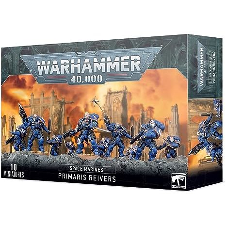 The models can be assembled as either a 10-man squad, a squad of 9 Reivers with a Sergeant or 2 separate 5-man squads, each with a Sergeant of their own