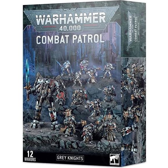 This set includes the following multipart plastic models:
– 1x Librarian in Terminator Armour
– 1x Nemesis Dreadknight, which can be built as a Grand Master in Nemesis Dreadknight
– 5x Grey Knights Brotherhood Terminators, which can be built as Grey Knights Paladins
– 5x Grey Knights Strike Squad Marines, which can be built as Interceptor Squad, Purifier Squad, or Purgation Squad Marines.