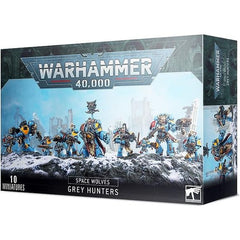 This multi-part plastic kit contains 218 components with which to build ten Space Wolves miniatures. There are five different leg variations, six torso variants, five backpack variants and 28 variant heads.

This kit includes ten Citadel 32mm Round bases.