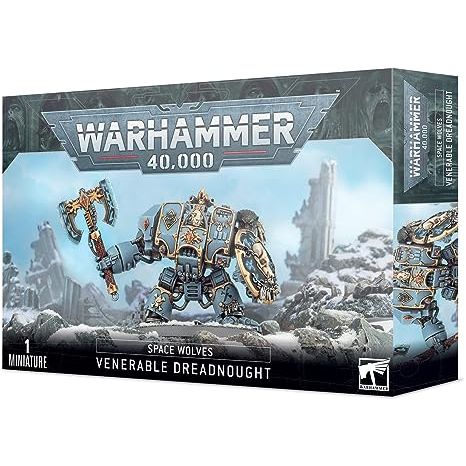 This multi-part plastic kit makes one Space Wolves Venerable Dreadnought