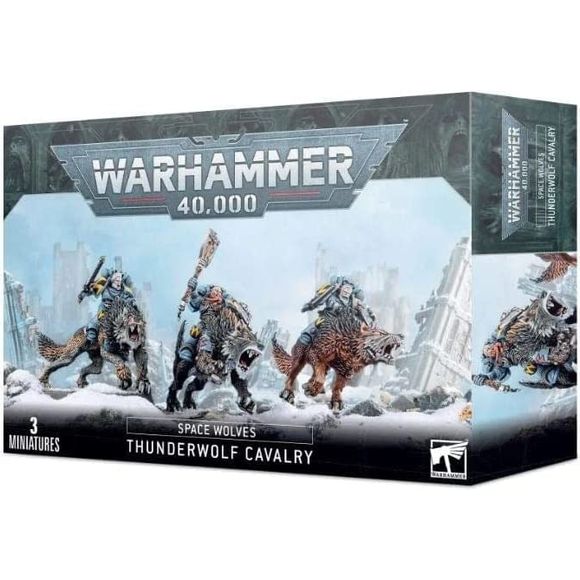 This multi-part plastic boxed set contains 121 components with which to build three Thunderwolf Cavalry models. Model is supplied unpainted and unassembled. Glue, paint, and other hobby supplies sold separately.