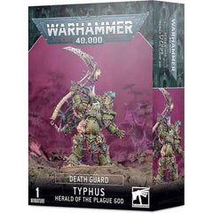 This multi-part plastic kit contains the components necessary to build Typhus, Herald of the Plague God. This kit comes as 15 components, and is supplied with a Citadel 50mm Round base.