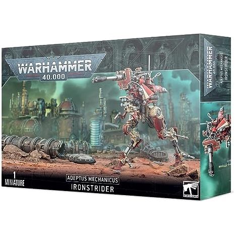 This multi-part, 80-component plastic kit contains all the parts necessary to build either one Ironstrider Ballistarius or a Sydonian Dragoon