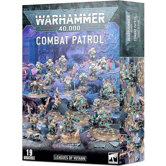 This set includes the following multipart plastic models:
– 1x Ûthar The Destined, which can also be built as a Kâhl
– 5x Cthonian Beserks (including one with a mole grenade launcher and 2x mole grenade models)
– 3x Hernkyn Pioneers
– 10x Hearthkyn Warriors
– 1x Leagues of Votann Transfer Sheet, containing 555 transfers