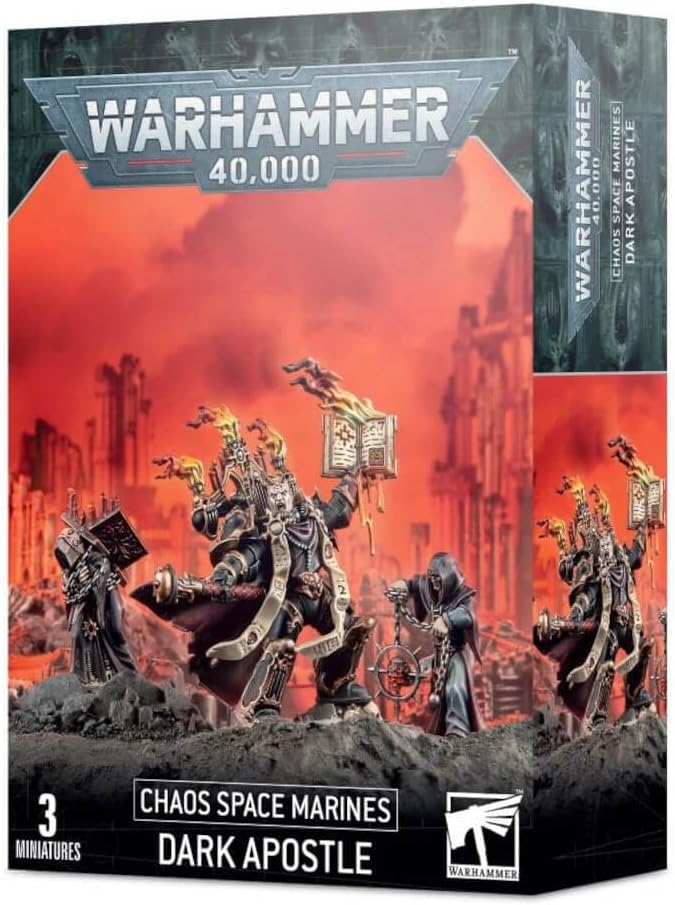 This kit builds one Dark Apostle and two Dark Disciples.