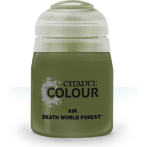 This paint pot contains .8 fl oz of Deathworld Forest. This watercolor based paint is intended to be used with an airbrush.