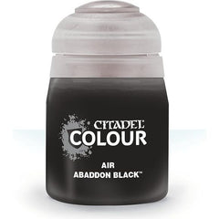 This paint pot contains .8 fl oz of Abaddon Black. This watercolor based paint is intended to be used with an airbrush.