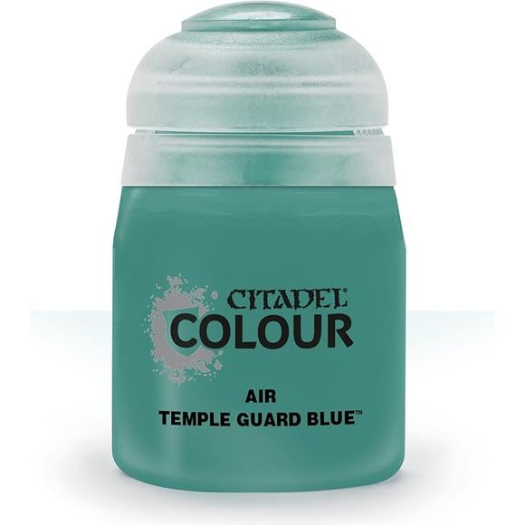 This paint pot contains .8 fl oz of Temple Guard Blue. This watercolor based paint is intended to be used with an airbrush.