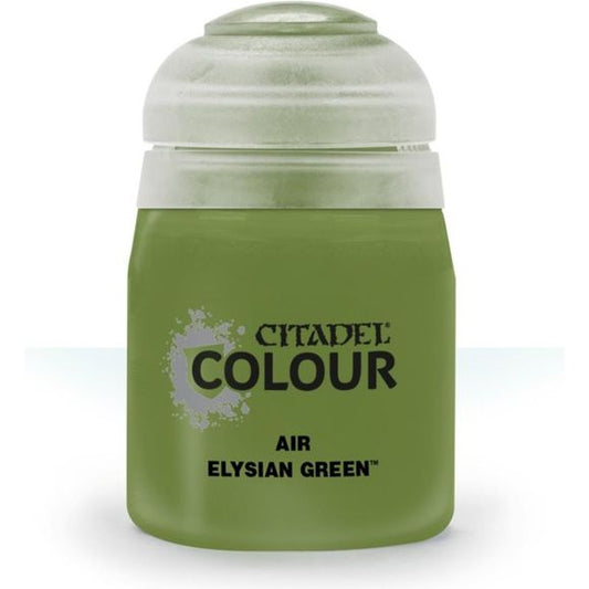 This paint pot contains .8 fl oz of Elysian Green. This watercolor based paint is intended to be used with an airbrush.