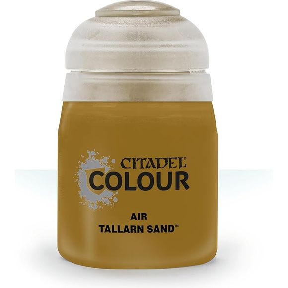 This paint pot contains .8 fl oz of Tallarn Sand. This watercolor based paint is intended to be used with an airbrush.