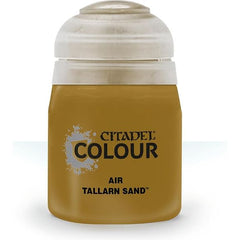 This paint pot contains .8 fl oz of Tallarn Sand. This watercolor based paint is intended to be used with an airbrush.