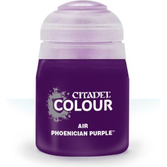 This paint pot contains .8 fl oz of Phoenician Purple. This watercolor based paint is intended to be used with an airbrush.