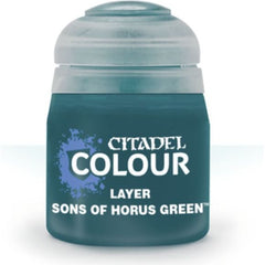 Sons of Horus Green is a Citadel Layer paint. Citadel Layer paints are high quality acrylic paints, and with 70 of them in the Citadel Paint range, you have a huge range of colours and tones to choose from when you paint your miniatures.