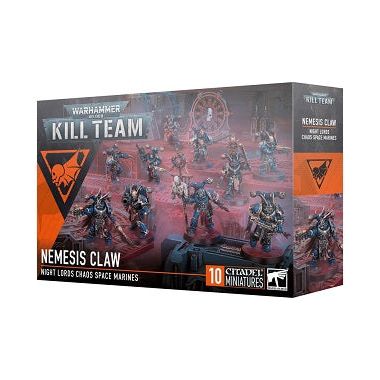 This multipart plastic kit allows you to build 10 Nemesis Claw Chaos Space Marines. This set comprises 196 plastic components and is supplied with 10x Citadel 32mm Round Bases. This set also includes 1x Chaos Space Marines Transfer Sheet containing 364 high-quality waterslide transfers for you to further decorate your models.

These miniatures are supplied unpainted and require assembly – we recommend using Citadel Plastic Glue and Citadel Colour paints.