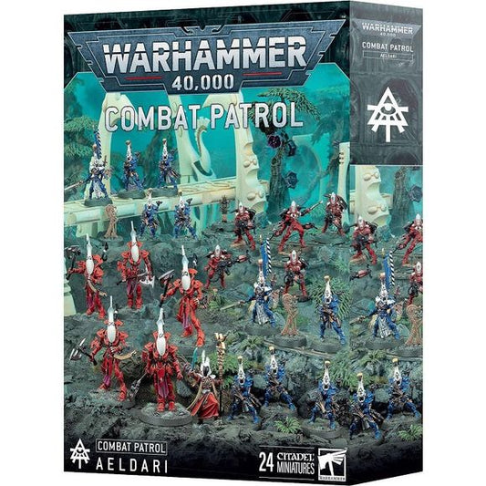 Launch day of 3/15/2025
This box contains 24 plastic miniatures. It is an excellent way to immediately start playing Warhammer.
This set includes the following multipart plastic miniatures:
– 1x Spiritseer
– 5x Wraithblades (which can alternatively be built as Wraithguard)
– 5x Warp Spiders with 1x Aspect Shrine token
– 10x Dire Avengers with 2x Aspect Shrine tokens

This kit comprises 320 plastic components, 15x Citadel 28.5mm Round Bases, 5x Citadel 40mm Round Bases, and 4x Citadel 25mm Round Bases. This