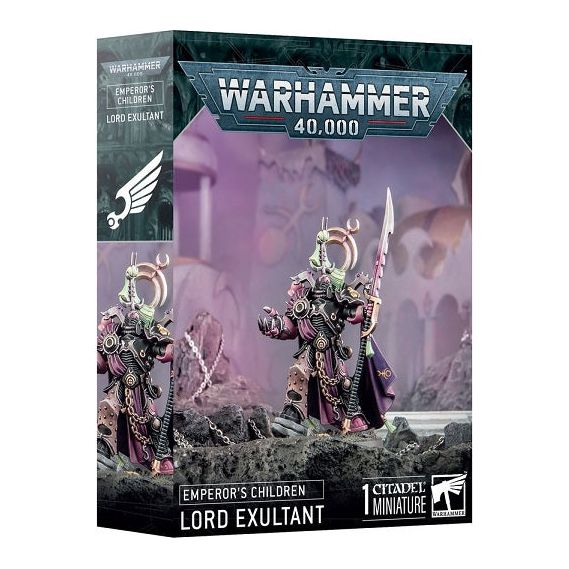 This product has a release date of 05/26/2025.
This multipart plastic kit builds one Lord Exultant. This kit comprises 19 plastic components, and 1x Citadel 40mm Round Base. This miniature requires assembly and is supplied unpainted – we recommend using Citadel Plastic Glue and Citadel Colour paints.
