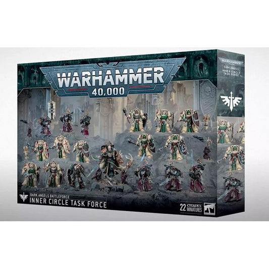 Warhammer 40k Holiday boxes are here! The box contains a Lion El’Jonson miniature, an Inner Circle Task Force composed of a Chaplain in Terminator armour, six Inner Circle Companions, and 10 Deathwing Knights (accompanied by two loyal Watchers in the Dark ). This box also comes with a Dark Angels transfer sheet containing 217 transfers.