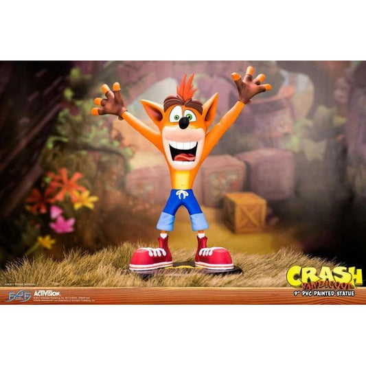 First 4 Figures is proud to present the highly anticipated Crash Bandicoot 9" PVC Painted Crash statue.

Crash Bandicoot was genetically enhanced by Doctor Neo Cortex. He escaped from Cortex's castle and acts as the opposition against Cortex. The most distinctive technique Crash uses is one in which he spins like a tornado at high speeds and knocks away almost anything that he strikes.

[Size]: 9 (22.8cm) height, 7.9 (20cm) width, 5.1 (13cm) inches depth.