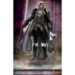 This item is new in box and never displayed.

First 4 Figures is proud to present the highly anticipated Castlevania: Symphony of the Night -  Alucard Exclusive Edition!

Alucard, also known as Adrian Fahrenheit Ţepeş, is the dhampir son of Dracula. Born because of an unnatural bond between Dracula and a human woman named Lisa, Alucard had special powers and was destined to be stronger than any human but not as strong as his father.

Alucard is a superb swordsman and typically wields one handed swords at ti
