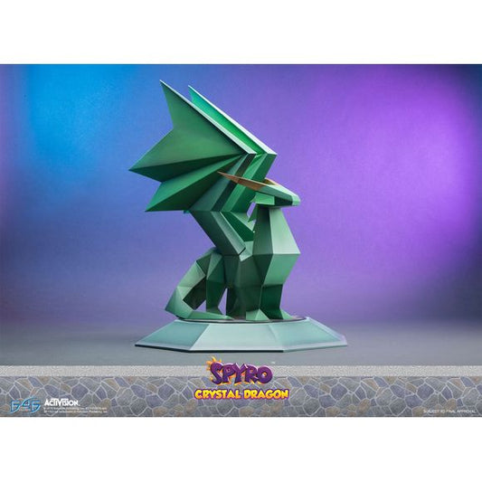 This statue has no edition number, and was a replacement and is in new and unopened condition. 

In order to free the dragons, Spyro must step into the statue's pedestal. There imprisoned dragon breaks free after a flash of bright light.

The Crystal Dragon statues are one of the main collectibles in the Spyro the Dragon games.

Spyro the Dragon - Crystal Dragon REGULAR edition comes with the following:-

Spyro the Dragon - Crystal Dragon Statue
Highly detailed base replicating the exact same pedestal strai