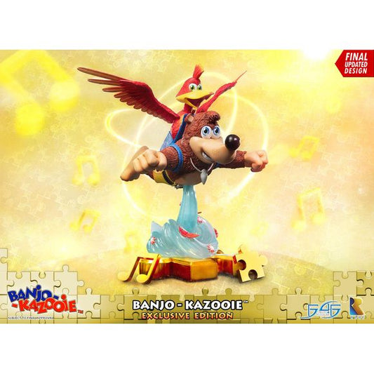 The game features a lovable bear named Banjo along with his female friend, a large red bird named Kazooie.

During the quest, Banjo and Kazooie collect items such as jiggys, the golden jigsaw pieces, which unlock new worlds and music notes that open up certain doors to help them in their journey to defeat Gruntilda.

Banjo-Kazooie™ - Banjo-Kazooie EXCLUSIVE edition comes with the following:-

Banjo-Kazooie™ - Banjo-Kazooie statue
Highly detailed base capturing the exact same Jiggy (Jigsaw Puzzle) straight f