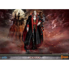 This statue has no edition number, and was a replacement and is in new and unopened condition.

Dracula is seen striking a static yet exalted pose, with an intimidating gaze that manifests fear into the hearts of mere mortals. His garments are highly textured and detailed, with just the right amount of wrinkles in the right places to impart a level of realism to the statue.

Subject to final approval.

Product Size:

Statue including base:

[Size]: Height – 20 inches (51cm) Width - 11 inches (28cm) Depth -