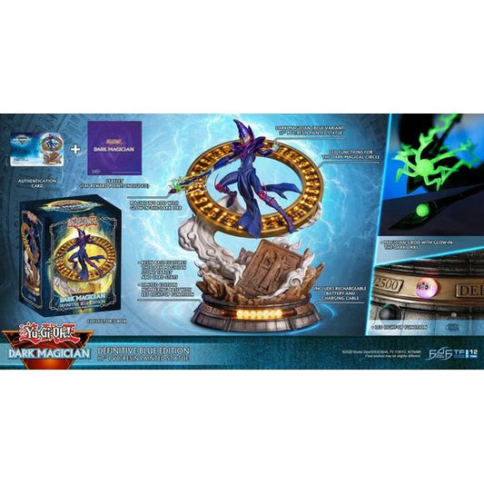 First 4 Figures Yu-Gi-Oh! Dark Magician Definitive Blue Edition Resin PVC Statue