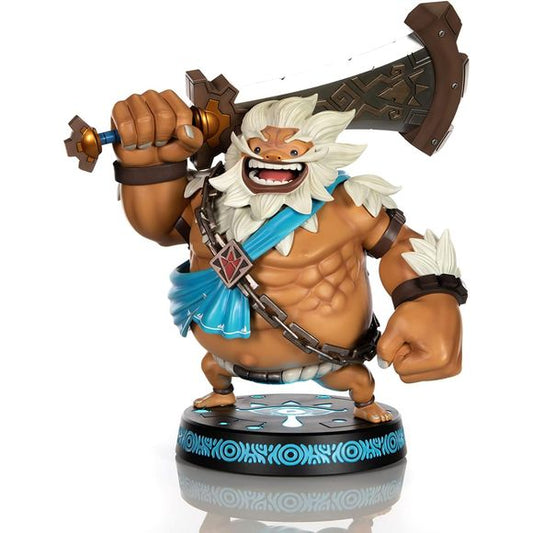 First 4 Figures proudly presents Goron Champion and pilot of the Divine Beast Vah Rudania: Daruk! The mighty yet friendly hero is brought to life in this high-quality PVC statue. His pose is modeled after the official artwork from the game—a wide grin on his face and his signature weapon, Boulder Breaker, in his hands. The base’s design features the Sheikah Eye symbol, which retains consistency between the other statues in the First 4 Figures The Legend of Zelda™: Breath of the Wild lineup.

The Exclusive E
