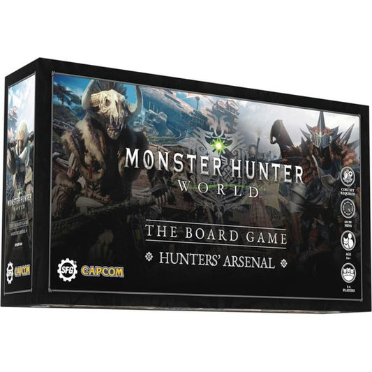 Monster hunters have an arsenal of weapon types at their disposal. In this tabletop world, hunters seek to master their chosen weapon, crafting ever more powerful upgrades as they get closer to facing the most dangerous predator…