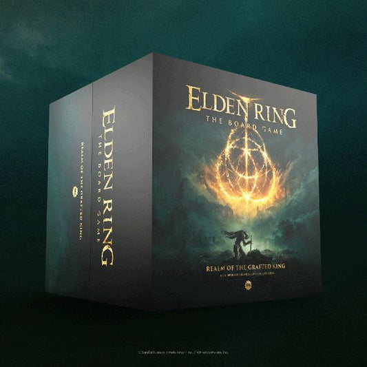Inspired by the award-winning video game, Elden Ring: Realm of the Grafted King is a co-operative board game in which 1-4 players explore avast world of ancient treasures, forgotten secrets, and deadly adversaries.



Enter the world of Limgrave in this co-operative exploration board game of strategic combat, set in the decaying Lands Between. Danger lurks behind every corner—from lowly Godrick soldiers to Margit, Fell Omen.



Plunge into nail-biting encounters, customize your character, weave your own sto