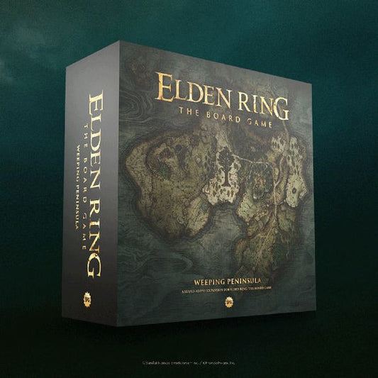 Inspired by the award-winning video game, Elden Ring: Weeping Peninsula is a standalone co-operative board game in which 1-4 players explore a vast world of ancient treasures, forgotten secrets, and deadly adversaries.

Weeping Peninsula puts players in the role of a Tarnished, recently returned to the Lands Between. Teams of up to four players must strategize to survive deadly combat, explore the grim landscape for treasure, and face off in a climactic clash against the nightmarish Leonine Misbegotten.

Th