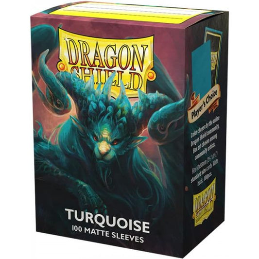 Dragon Shield 100ct Box - Turquoise Matte Sleeves | Galactic Toys & Collectibles