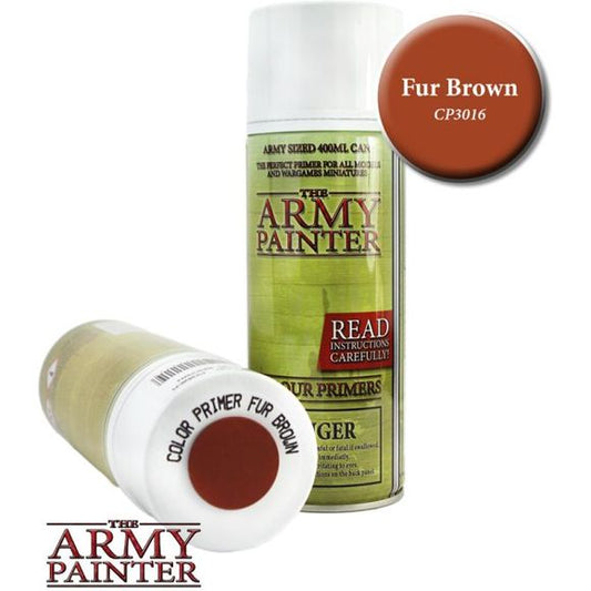 Using The Army Painter Color Primer Sprays can save you loads of time. Don’t paint on your dominant color using a brush - spray it on instead! Ordinary primers are specifically designed to go under the paint and regular color sprays are intended to cover a primer coat. The Army Painter Color Primers are both primers and paints! 

Ground shipping in Continental US only