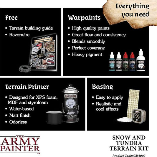 Army Painter Gamemaster: Snow & Tundra Terrain Kit Starter Set