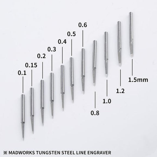 Madworks TS080 Tungsten Steel Panel Line Engraver Scriber .8 Chisel 0.8mm | Galactic Toys & Collectibles