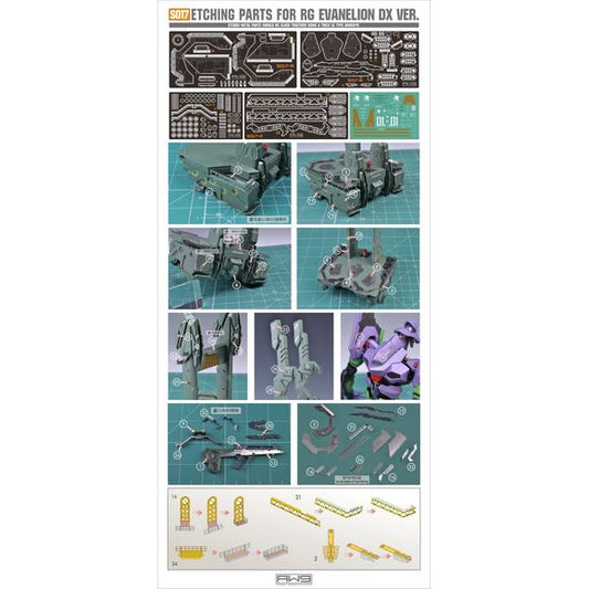 Madworks AW9 S17 Detail Up Metal Parts Photo-Etch Upgrade for Evangelion EVA-01 DX Ver. RG 1/144 Model Kit | Galactic Toys & Collectibles